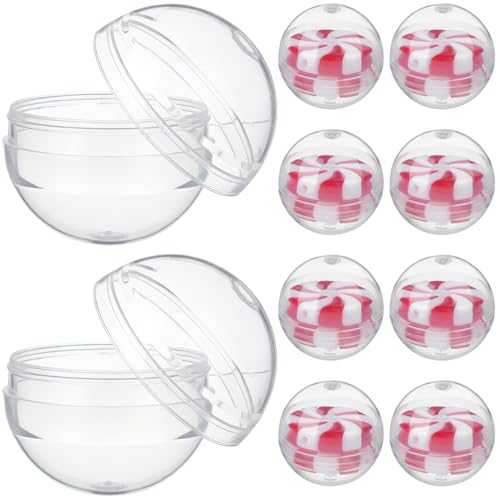 100pcs Empty Clear Plastic Capsules (28mm) - Fillable Easter Egg Hunt Tokens for Kids, Transparent, 2.80X2.80X2.80CM