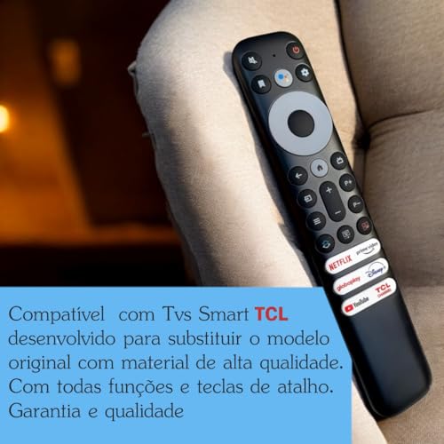 Controle Remoto Compatível Com Tv Tcl Smart Rc902v Fmr2 4K 8K Android RC902V 55p725 65p725 75p725