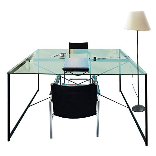 TroySys 1/4" Thick Flat Polished Tempered Glass Table Top, Square, 42" L - Thumbnail 2