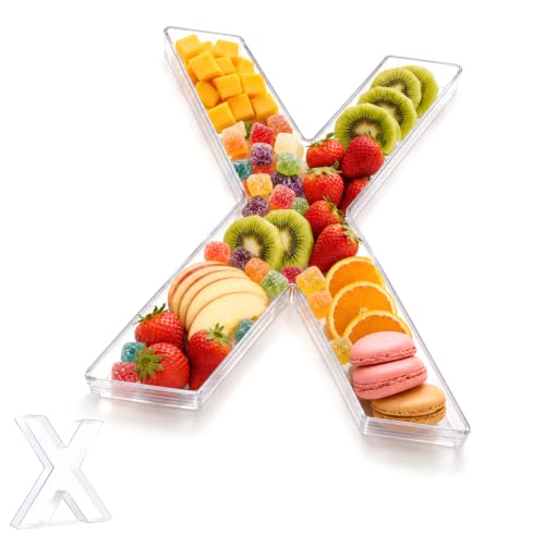 Image of Pooqla 10 inch Acrylic Letter Charcuterie Tray Birthday Party Fillable Box X