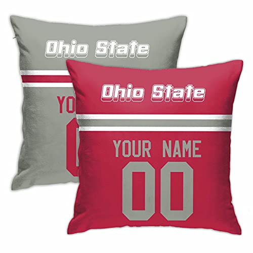 College Sports Fans Pillow Custom University Decorative Throw Pillow Cases Including Pillow core 18 x 18- Print Personalized Name & Number Gift for Fans College Sports Fans Pillow Custom University Decorative Throw Pillow Cases Including Pillow core 18" x 18"- Print Personalized Name & Number Gift for Fans