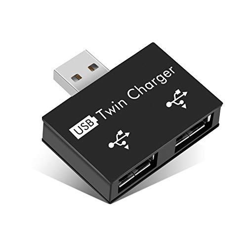 Adattatore splitter USB, hub USB 3.0, 1 maschio a 2 femmina, adattatore hub di prolunga per qualsiasi dispositivo mobile (le doppie porte hanno dati e ricarica