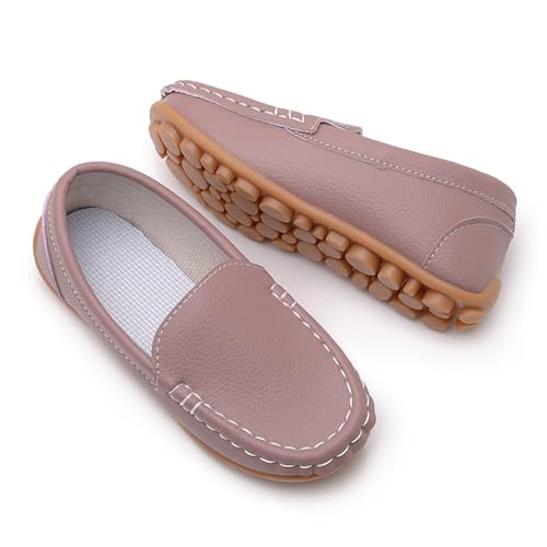 Image of RVROVIC Kids Girls Boys Slip-on Loafers Oxford PU Leather Flats Shoes(Toddler /Little Kid)