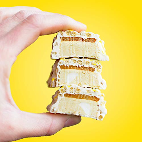 FITCRUNCH Snack Size Protein Bars, 6-Layer Baked Bar, 3g of Sugar & Soft Cake Core (9 Bars, Lemon Cake)