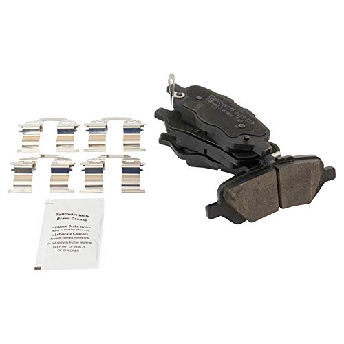 Image of TRQ Rear Brake Pad and Rotor Set Ceramic Coated Rotors Compatible with 2009-2015 Toyota Venza