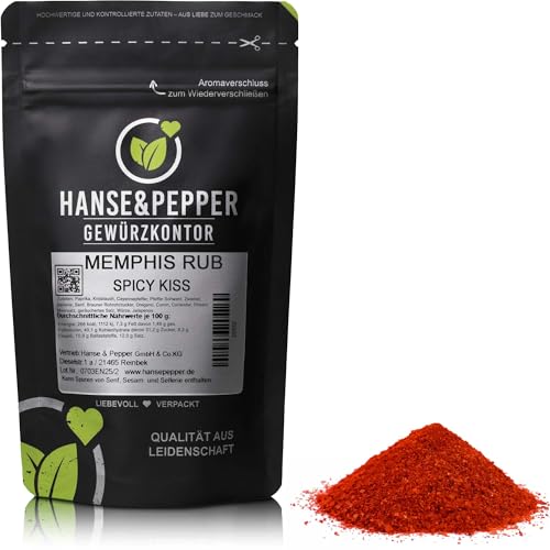 1kg Memphis Tennessee Rub Grillgewürz Barbecue BBQ Gewürzmischung im wiederverschließbarem...