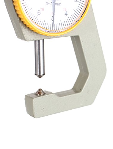 Calibrador de grosor de dial Aexit precisión 0.1mm rango 0 a 20mm con estuche miniatura 2