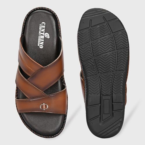 Image of Centrino Sandal for Men | Grip Insole for Stability | Modern slipper Look with Straps | Comfortable Casual look sandal for Men's (9512)
