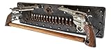 Ebros Gift Cowboy Sherriff Western Rustic Wild Double Revolvers Six Shooter Pistols with Bullets Rack Wall Towel Holder Display Plaque Kitchen Bathroom Home Decor Accent
