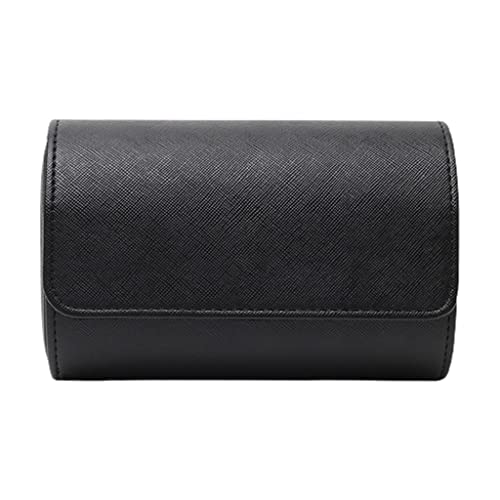 Watch roll 2 slots doté d'un coussin anti-glisse détachable en cuir pour bijoux