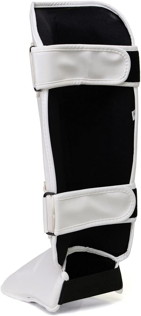 X Fitness XF1001 White Muay Thai Kickboxing Shin Guards - L/XL : Sports & Outdoors