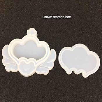 EnaMeena 1-Pack Stylish Storage Gift Box with Lid. Includes 2 Silicone Molds for Epoxy Resin Casting to Enhance Resin Art, Adding a Unique and Personalized Touch. 1