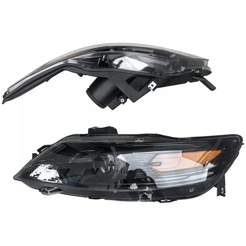 Image of Headlights Assembly Compatible With 2010 2011 2012 Ford Taurus Halogen Replacement Head Light, Driver and Passenger Side,Pair Black Housing Amber Side For Ford Taurus 10 11 12 SE SEL