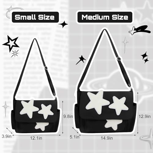 Cute Messenger Bag, Aesthetic Crossbody Bag, Y2K Star Grunge Bag Emo Shoulder Tote Purse for Women3