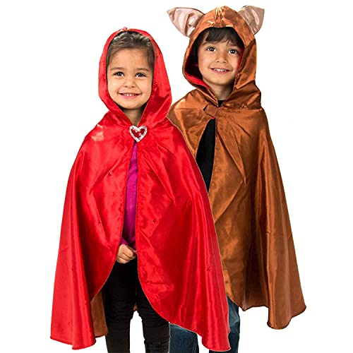 Price comparison product image Lucy Locket - Little Red Riding Hood / Wolf Costume - Luxury Handmade Kids Red Riding Hood Fancy Dress Cape (3-8 yrs)