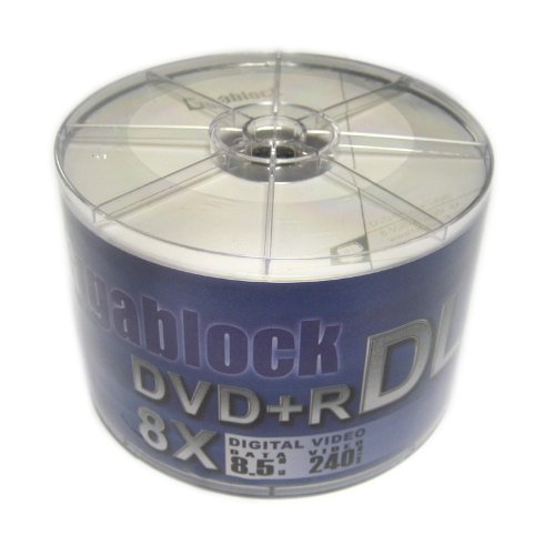 50pcs Gigablock Logo DVD+R 8x Dual Layer 8.5GB Copy 2 Hours 240min Movie