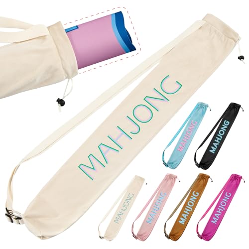 Bolsa para Tapete de Mahjong Largo 35 Pulgadas Beige