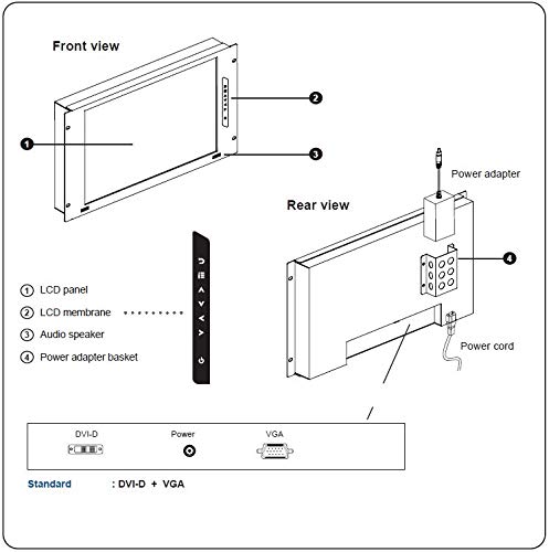 Image of Rackmount LCD Panel - 6U 17 inch 1920 X 1080 with VGA + HDMI Input, Part#RMP-161-F17, 3 Year Warranty