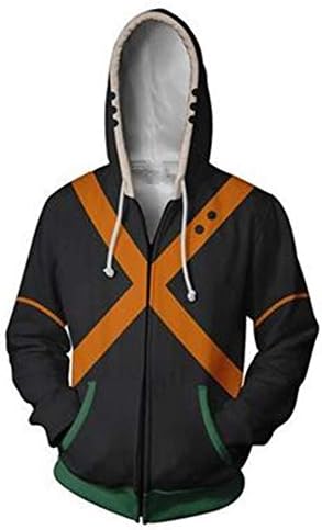 FANERR My Hero Deku Hoodie Cosplay Sweatshirt Costume (L, Baa)