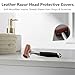 KGCGJVB Safety Razor Case for Travel Genuine Leather Head Cover and Protector for Double Edge Steel Shaving Razors Compact Holder Accessory for Safety and Convenience During Trips