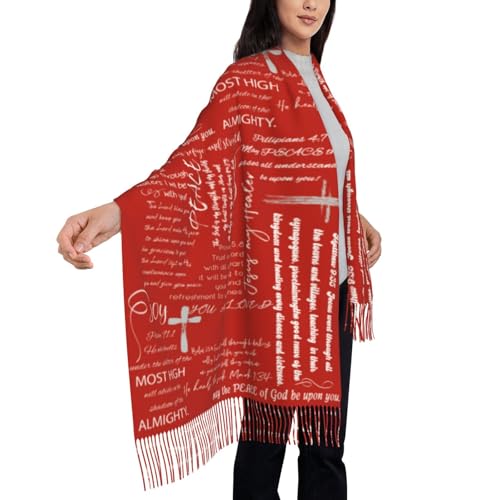 YQIUSM Red Prayer Shawl For Women Christian Church Wrap Scarf Cloth Apparel