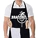 ADAKEL Grillschrze Schwarz mit Spruch Bratort, Arbeitsschrze&Kochschrze, Grillen Barbecue BBQ, Küchenschürze Witziges Geschenk fr Mnner zum Vatertag Weihnachten oder Geburtstag