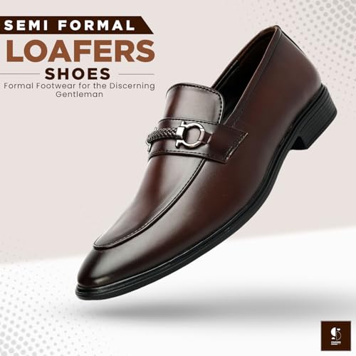 Image of STANPHORD Mens Apex Formal Shoes | Office Wear Lightweight Stylish Slip on Loafers | Basic Classic Shoes | Everyday Wear