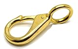 Okones 2Pcs 3 Sizes Solid Brass Oval Ring Lobster Clasp Claw Lobster Snap Clasp Hook for Straps Bags Belting Leathercarft (Insides 0.4'' 10mm)