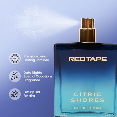 Image of Red Tape Citric Shores Eau De Parfum for Men 100ml | Premium Long-Lasting Perfume | Fresh & Elegant Scent | Luxury Fragrance for Men | Ideal for Gifting | Best Gift for Him