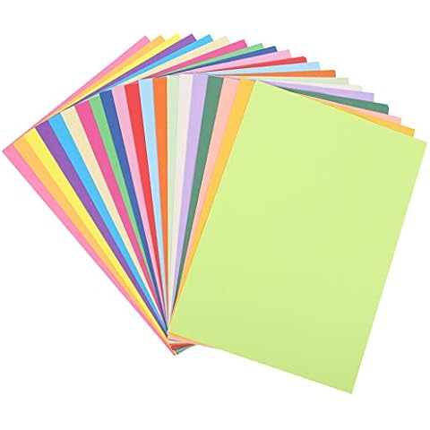 Aoliandatong A4 Coloured Paper 70gsm, 100 Sheet A4 Origami Colour Paper, Coloured Copier Paper, Assorted Pastel Paper for DIY Printer Art(20 Colours) Cover