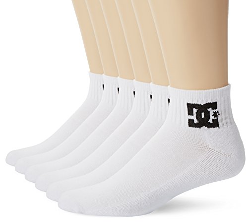 DC Mens Performance 6PK Crew Socks White 10-13