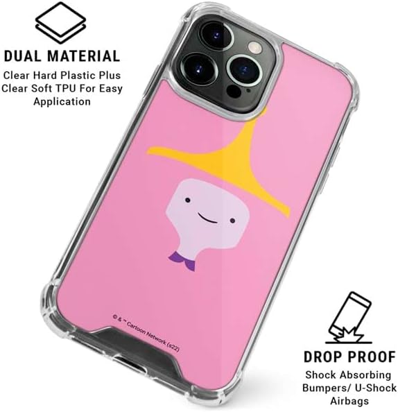 Skinit Clear Phone Case Compatible with iPhone 15 Pro - Officially Licensed Adult Swim Adventure Time Princess Bubblegum Design