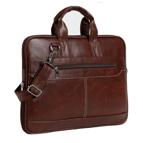 Bagneeds Men's Black Synthetic Leather Briefcase Best Laptop Messenger Bag Satchel for Men
