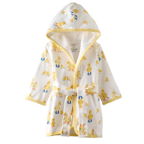 Butterblu Robin - 100% Organic Cotton Baby Terry Bath Robe Soft and Absorbent for Newborn Girls Boys Unisex Puddle Jumpers 0-6 Month