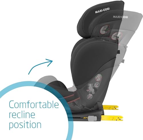 Maxi-Cosi RodiFix AirProtect High Back Booster Seat, 15 - 36 kg, 3.5 - 12 Years, Reclining ISOFIX Car Seat, Adjustable Headrest/Backrest, Extra Side Protection, Quick & Easy Buckle-up, Authentic Black - Image 6