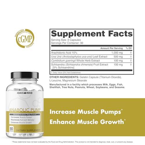 Image of Anabolic Pump, Advanced Pump Formula, Increase Muscle Pumps*, Maximize Nutrient Delivery* (90 Capsules)