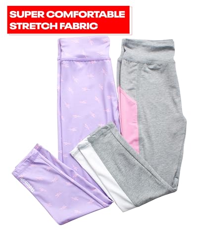 Reebok Girls' Leggings - 2 Pack Active Performance Sports Tights (Size: 7-16)4