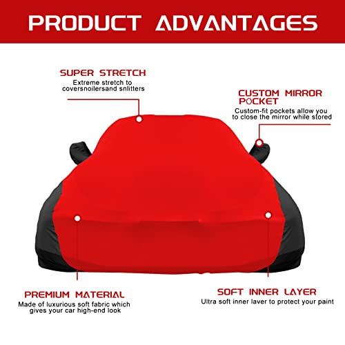 Image of Indoor Car Cover Replace for 2020-2025 Toyota Supra, Luxurious Stretch Satin Custom-fit Indoor Car Cover for Dust-Proof, Underground Garage, Car Show (Supra)