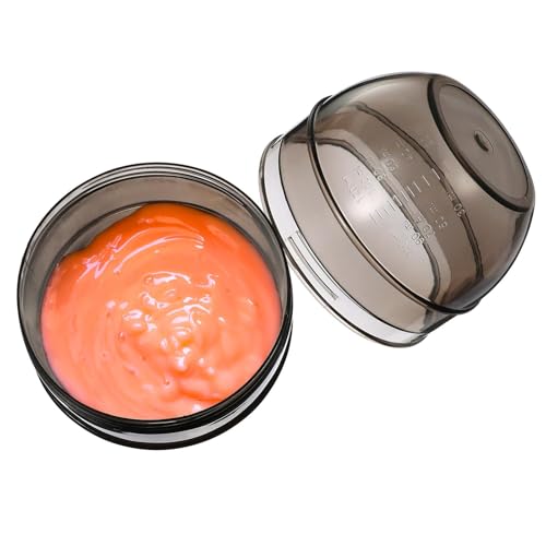 PRETYZOOM Cuenco para Teñir el Cabello Grande de Plástico Resistente con Doble Escala Medidora, Base Antideslizante y Tapa, Vaso Mezclador para Tintes DIY en Peluquería y Uso Doméstico