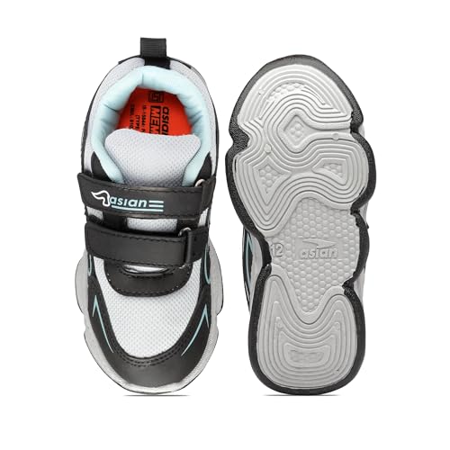 Image of ASIAN Kids UNITY-03 Stylish Sports mid Top Running and Walking Shoes with Velcro for Boys with Upper mesh for Extra Comfort