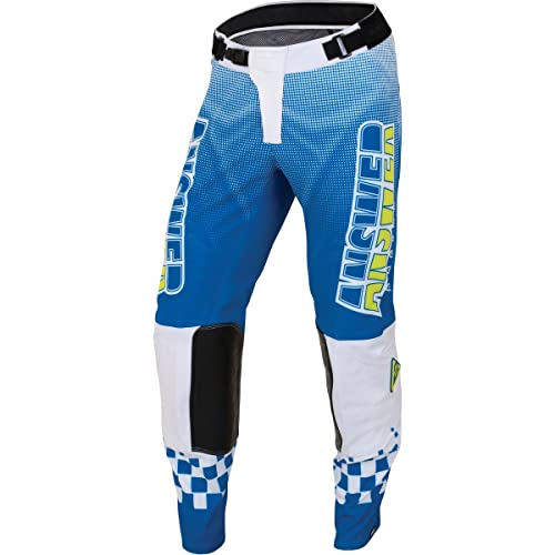 Answer Racing A22.5 Elite Revolution Men's Off-Road Motorcycle Pants - White/Blue / 34