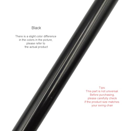Timyrimy 39.4\"/100cm Garden Swing Replacement Bars, Black Metal Round Rods for Hanging Swing Seat to Frame(2PCS/CTN)