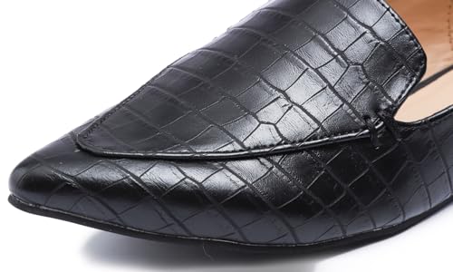 Image of FEVERSOLE Women's Loafer Flat Pointed Fashion Slip On Comfort Driving Office Shoes