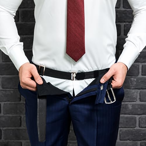 Image of Shirt Stays Elastic Adjustable Tucker Belt For Men Women,Shirt Tucker belt strap Maximum Strech,Elastic Strecheable Belt, (unisex | black)