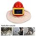 Professional Air Fed Sandblasting Helmet with Clear Double Lens Heavy Duty ABS Construction Adjustable Airflow System for Industrial Painting Sandblasting Cleaning Work