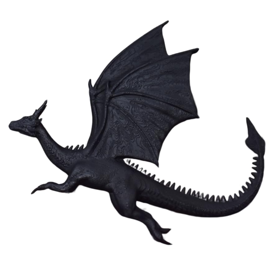 QUANTUM LEGENDS Set of 3 Flying Dragon 3D Wall Art, Wall Decor & Wall Hangings Dragon Items for Living Room, Dining Room, Birds Set for Decorative Room, Perfect for Dragon Lovers (Black) 2