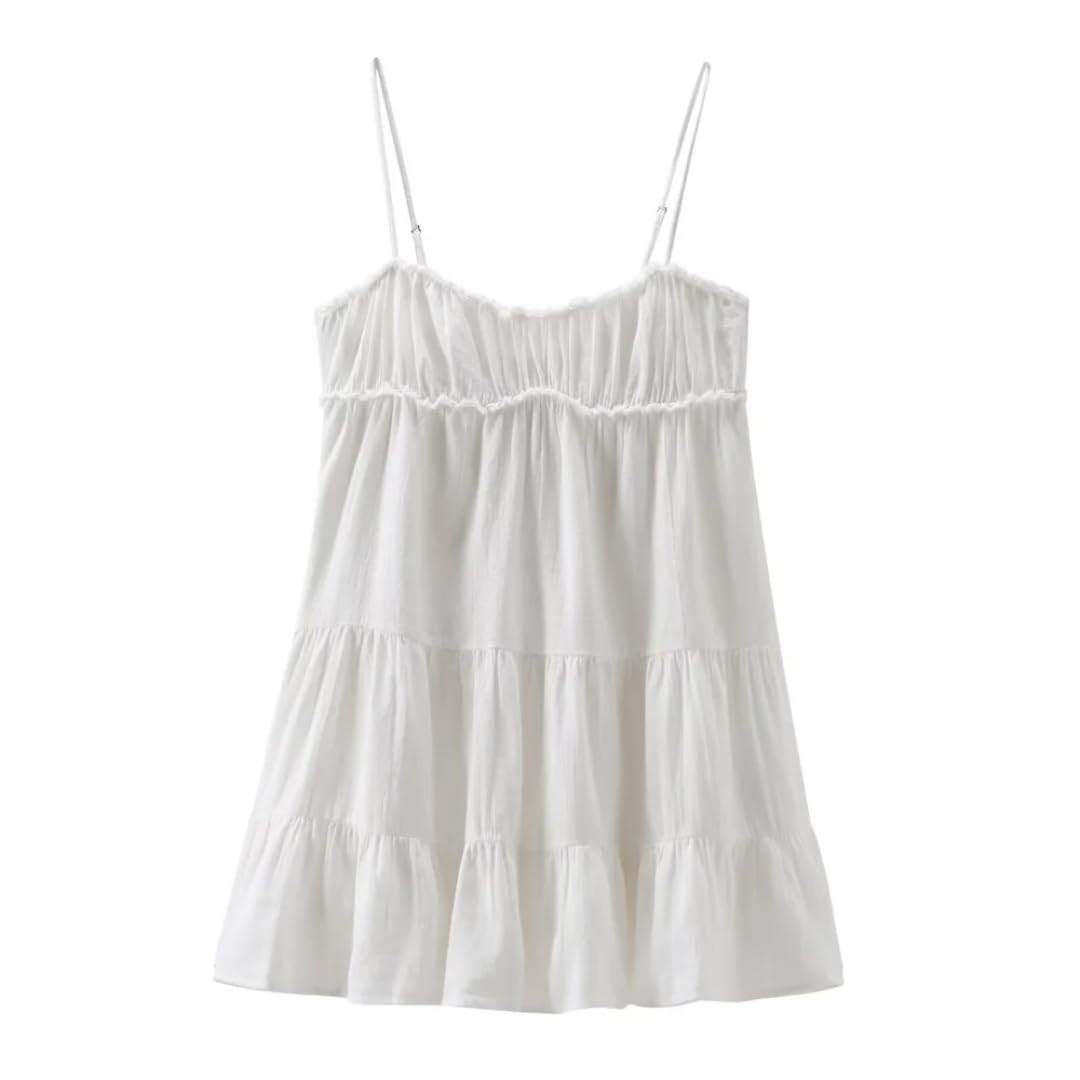 Robe courte d'été avec bretelles élégantes et coupe séduisante - 8