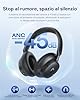 Baseus EH10 NC Cuffie Bluetooth con Cancellazione del Rumore Ibrida Attiva -45 dB, Cuffie Over-Ear Hi-Res & Audio LDAC con 5 Microfoni AI, 80 h di Autonomia, Bluetooth 6.0, Connessione Multipunto