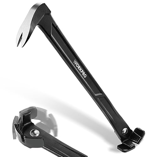 WORKPRO 13" Nail Puller, Cats Paw Pry Bar, Nail Remover Tool with Cats Paw and Rocking Nail Puller, Crowbar for Home Remodeling, Professional Carpentry, Woodworking Projects by WORKPRO - Used condition - US$14.17