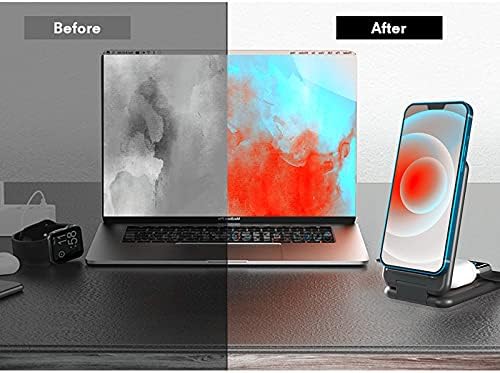 Nuoshawan 3 in 1 Qi Wireless Charging Pad Fast Charger Compatible iPhone X XS MAX XR 8 8 Plus, Samsung S8 S7 Edge S6 Edge+ Note 8, Nexus 5/6/7 iWatch Apple Watch Series 1 2 3 4 ¡­